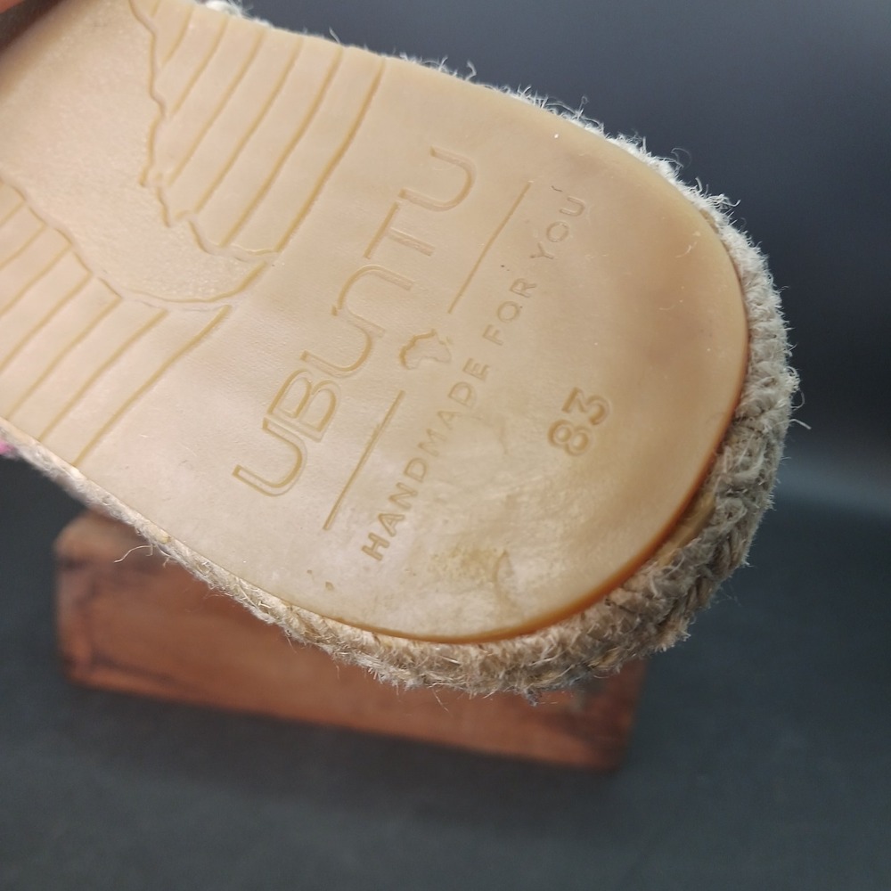 DISNEY UBUNTU Minnie Mouse Handmade Canvas Espadrille Stripes Slip On Women Sz 7 - Picture 10 of 10